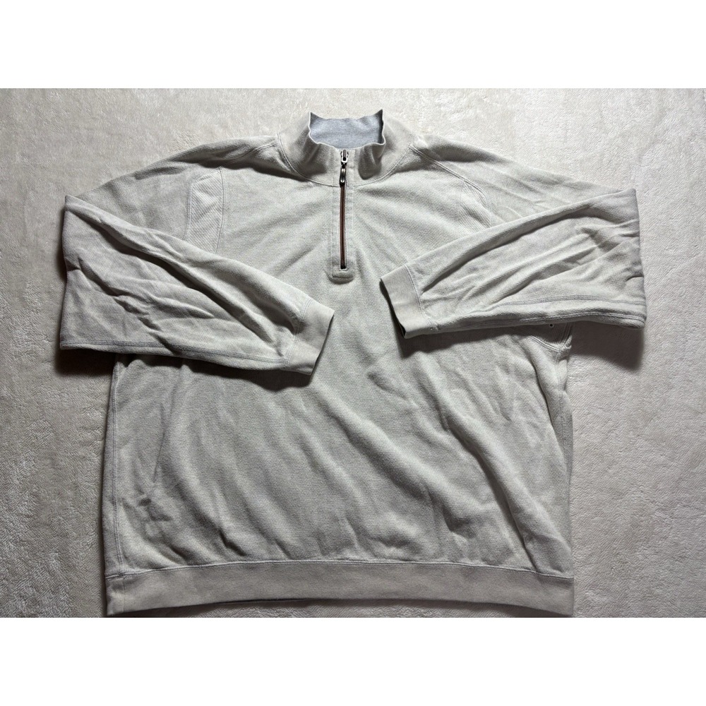 TOMMY BAHAMA Men's Long Sleeve Pullover Size XXL Relax Quarter Zip 100% Cotton
